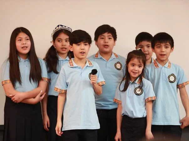 Students performing in the school choir